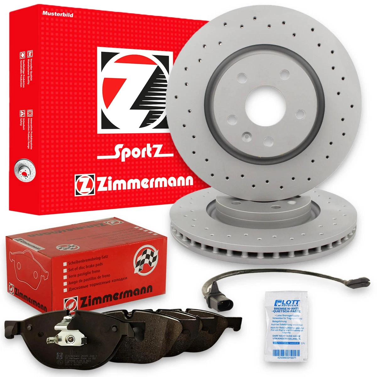 Гальмівні диски та колодки Zimmermann для Mazda 121 III (JASM, JBSM) 1.8 D
